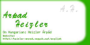 arpad heizler business card