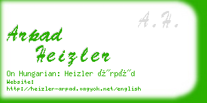 arpad heizler business card